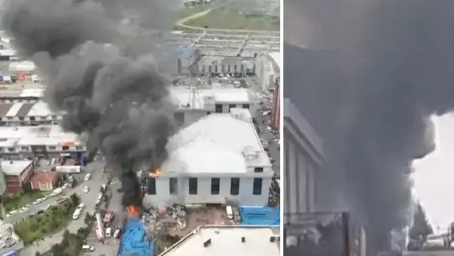 Başakşehir’de sanayi sitesinde yangın