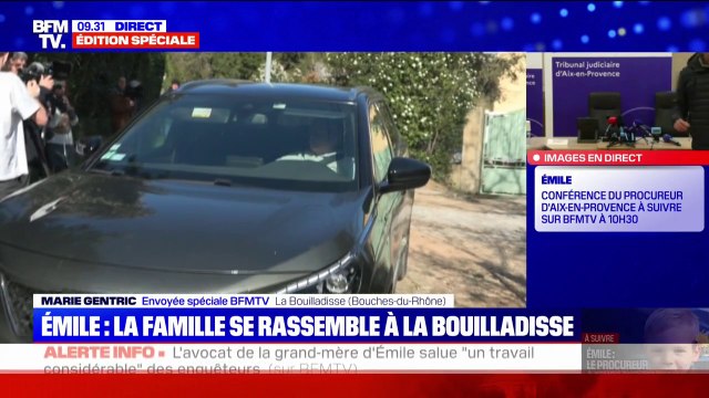 Émile : toute la famille, dont les parents du petit garçon, est réunie à La Bouilladisse
