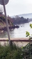 Sinop’ta otomobil denize uçtu