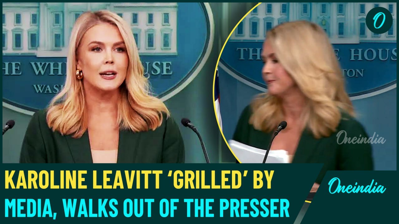 Karoline Leaavitt EMBARASSED By Media Questions on US War Chat Leak; Leaves Presser Abruptly |Video