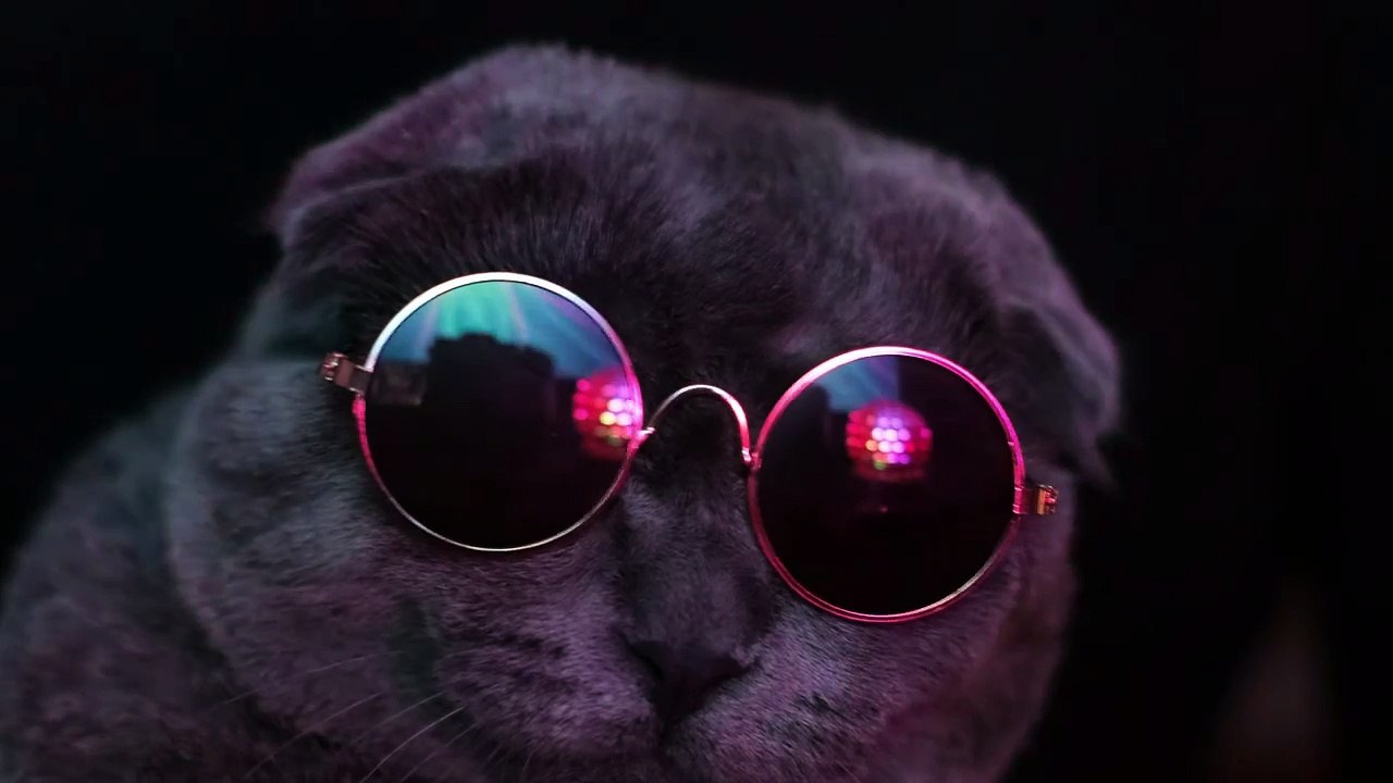 with dark glasses dancing
