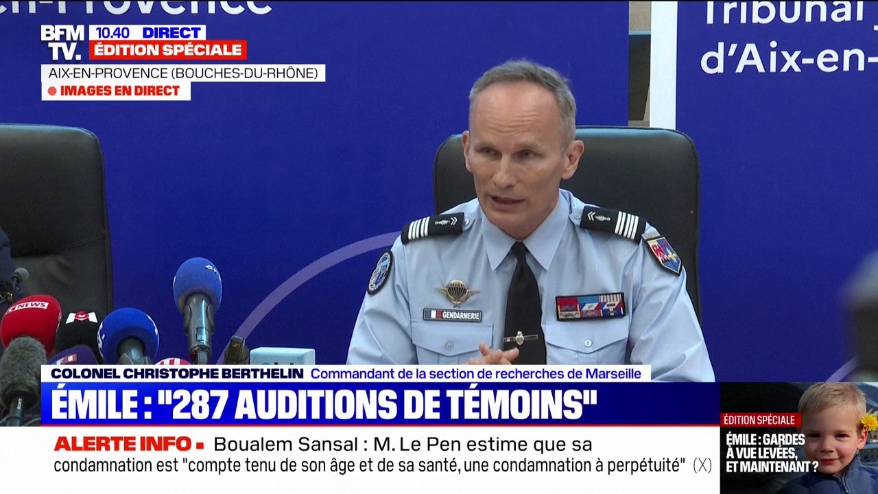 Mort du petit Émile: “Nous avons procédé à 287 auditions de témoins”, détaille le colonel Christophe Berthelin