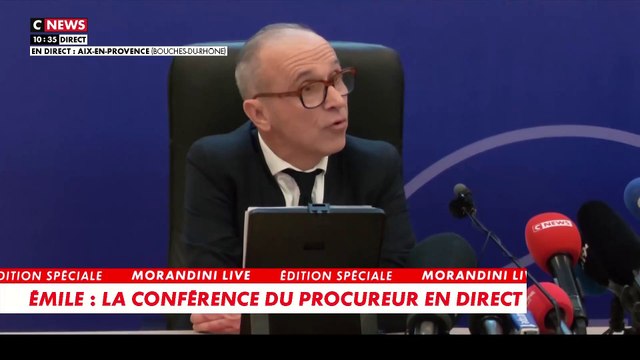 Mort du petit Emile: Revoir la conférence de presse du procureur d'Aix-en-Provence, donnée ce matin, pour évoquer les avancées de l'enquête - VIDEO