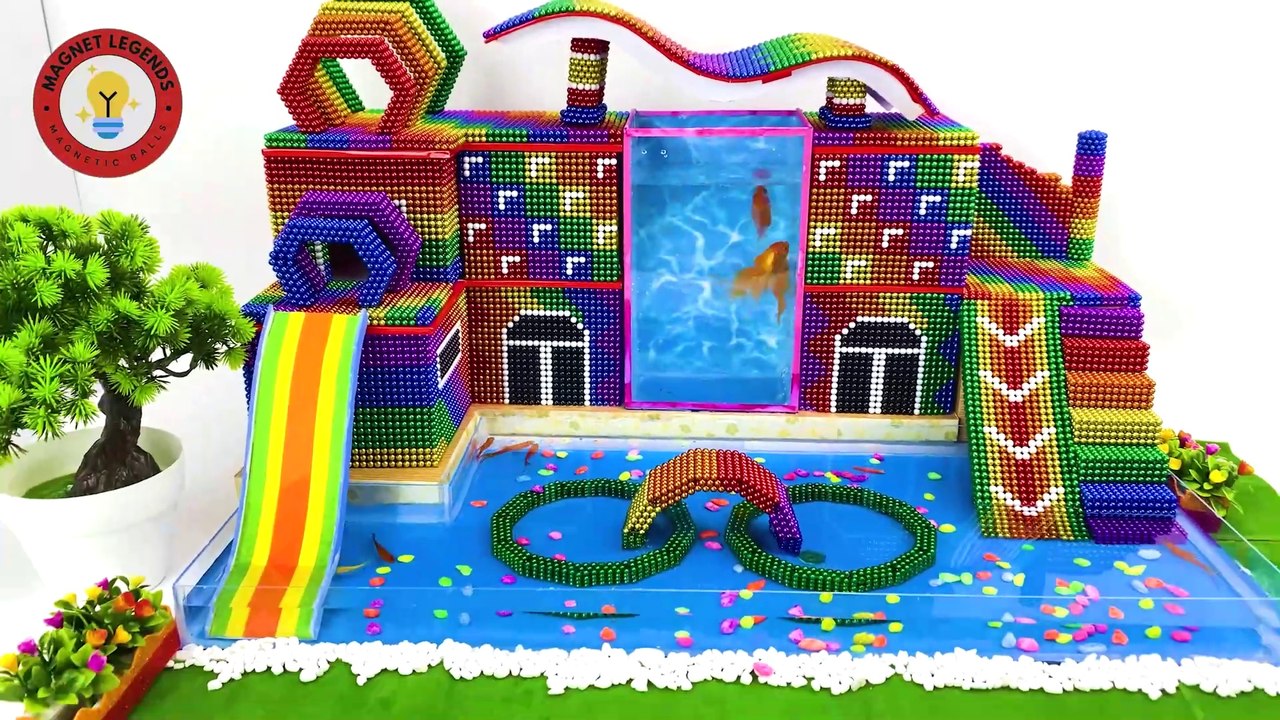 AMAZING! Build a modern 2-story villa with magnetic balls