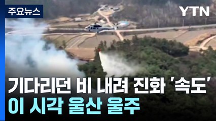 기다리던 비 내려 진화 '속도'...이 시각 울산 울주 / YTN