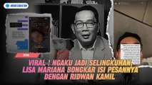 Viral ! Ngaku Jadi Selingkuhan, Lisa Mariana Bongkar Isi Pesannya dengan Ridwan Kamil
