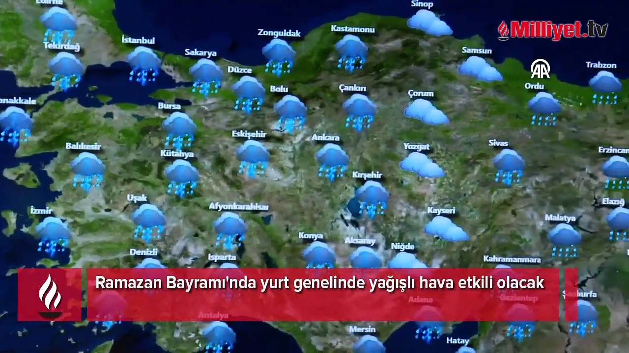Ramazan Bayramı'nda yurt genelinde yağışlı hava etkili olacak