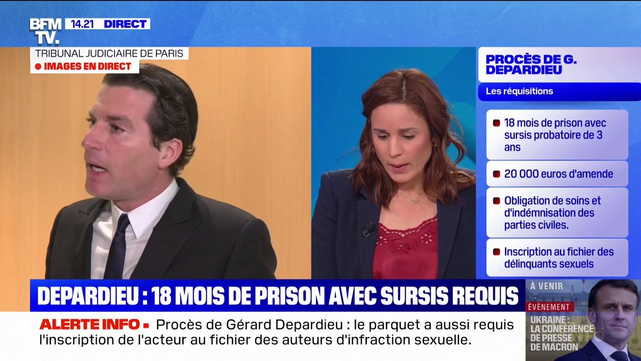 Procès de Gérard Depardieu: "Comme elles n'ont rien, elles sont dans l'injure, la grossièreté, la vulgarité", dénonce l'avocat de l'acteur au sujet des parties civiles