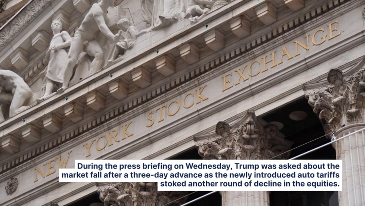 Trump Reacts To Selloff Following Auto Tariffs: 'That Can Take Care Of Itself In One Day, Two Days, Or One Week'