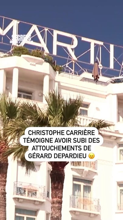 Le journaliste Christophe Carrière affirme sur W9 avoir été agressé sexuellement par Gérard Depardieu dans un ascenseur à Cannes, confirmant que l’acteur ne s’en prenait pas qu'aux femmes: « Sa main attrape mon entrejambe »