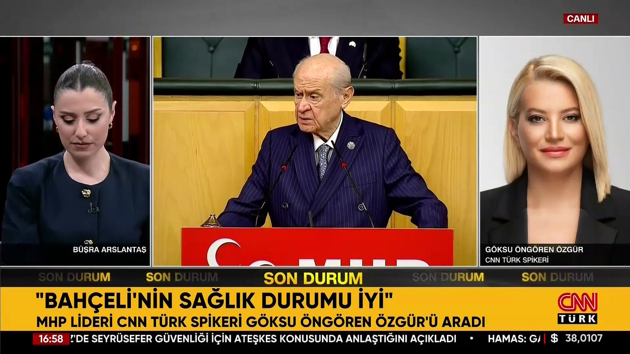 SON DAKİKA! MHP lideri Bahçeli CNN TÜRK spikeri Göksu Öngören Özgür'ü aradı
