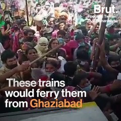 Migrants Flood Ground To Register For Trains