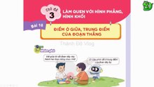 Toán lớp 3 - Bài 16 Điểm giữa, trung điểm của đoạn thẳng || DINOTECH