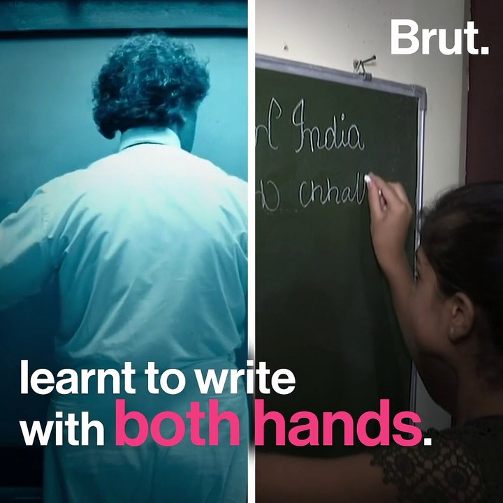 The Girl Who Writes With Two Hands...Simultaneously