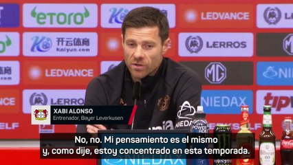 Xabi Alonso no da pistas sobre su futuro: "Estoy centrado en esta temporada...y en nada más"