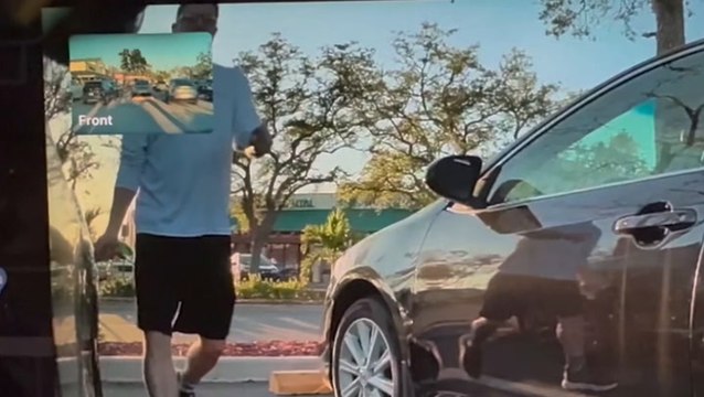 Video: Suspected Tesla vandal appears to damage vehicle at Florida shopping plaza