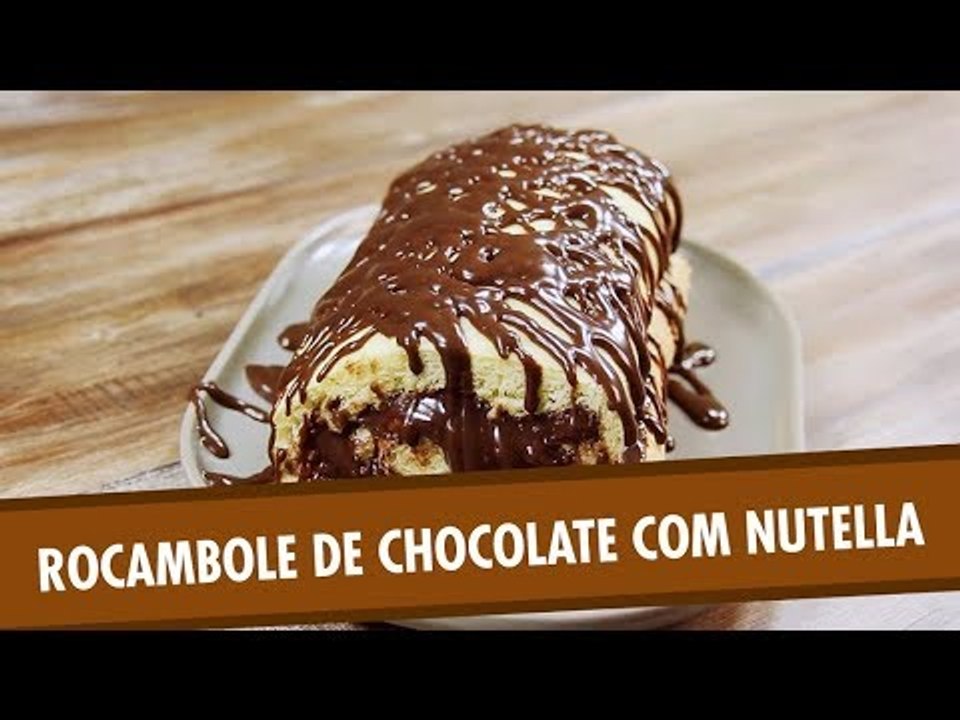 Rocambole de chocolate com nutella