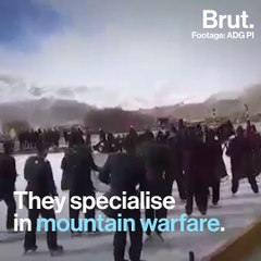 Ladakh Scouts Play Bagpipes On Skates