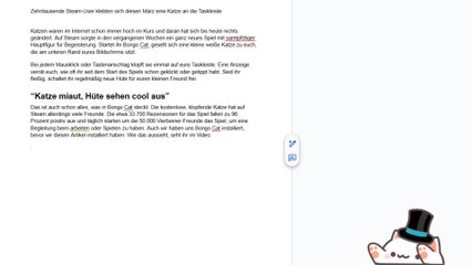 Bongo Cat: Wir probieren die Taskleisten-Katze aus, während wir einen Artikel über sie schreiben