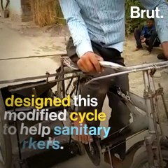 Sad Seeing Sweepers Pick Up Trash, He Invented This