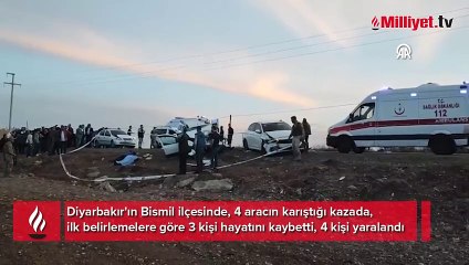 Diyarbakır'da zincirleme felaket! 3 kişi öldü, 4 kişi yaralandı