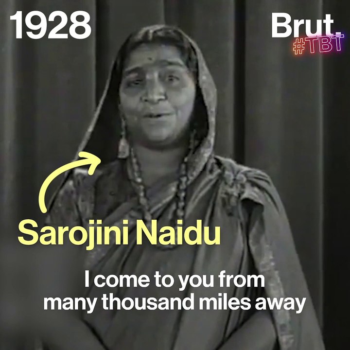Sarojini Naidu Greeting Americans In 1928