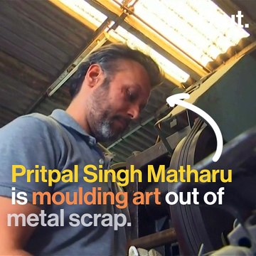 This Indian makes sculptures from scrap.