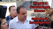 Llega Cuauhtémoc Blanco a Fiscalía de Morelos; le niegan acceso a carpeta de investigación