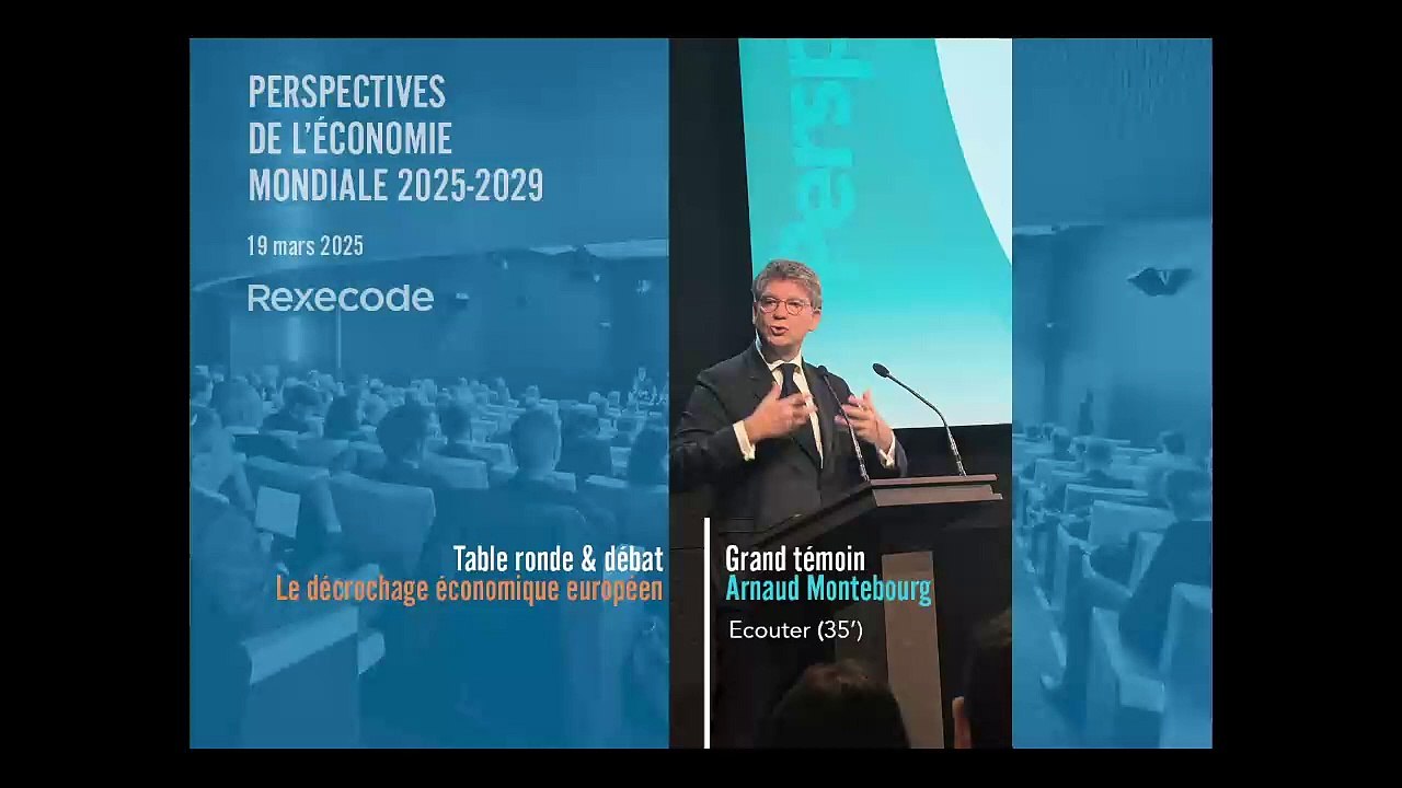 Arnaud Montebourg, discours lors des Perspectives à moyen terme de Rexecode mars 2025