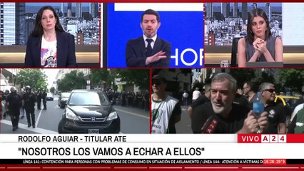⚠ PROTESTA DE ATE: RODOLFO AGUIAR DURO CON EL GOBIERNO DE JAVIER MILEI
