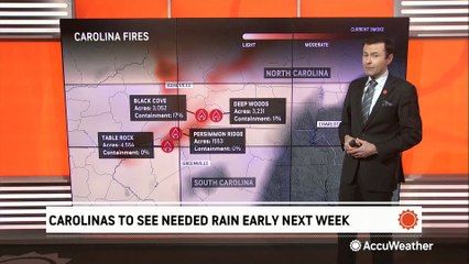 Fire danger remans high in the Carolinas, but badly needed rain on the way
