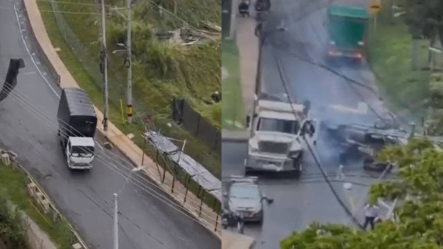 VIDEO | Furgón se habría quedado sin frenos y arrasó con todo a su paso en Sabaneta