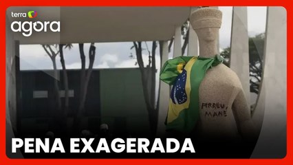 Advogado analisa pena de ré que pichou com batom estátua do STF