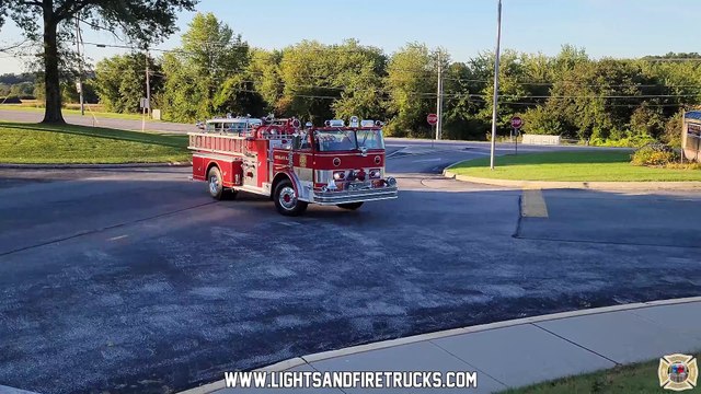 York PA Fire Truck Muster Apparatus Arrival 2021 Fawn Grove PA - Lots of Detroit Diesel