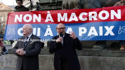 Yves Pozzo Di Borgo. Non à Macron Oui à la Paix. Paris/France - 27 Mars 2025
