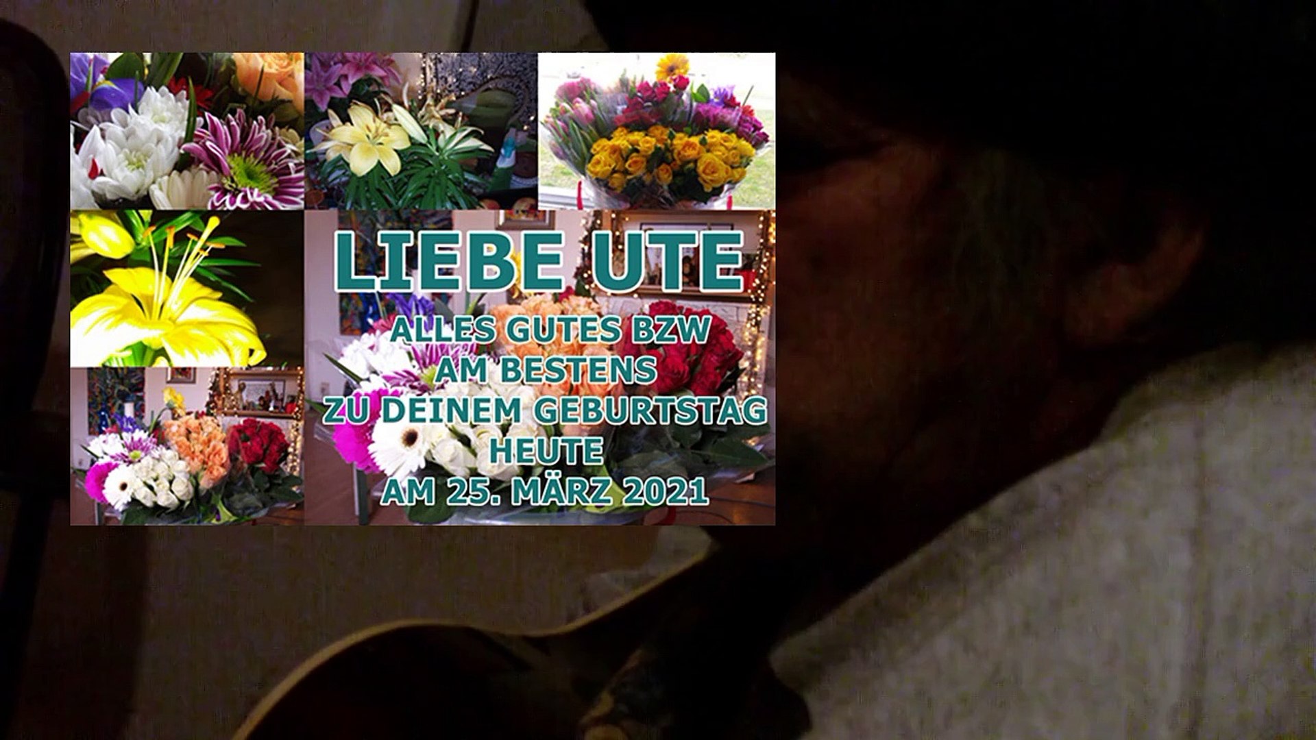 ⁣jova bzw WalkingGuitar heute am 25.03.2021  Serenade Ständchen für Ute´s Geburtstg Birthday  Anniver