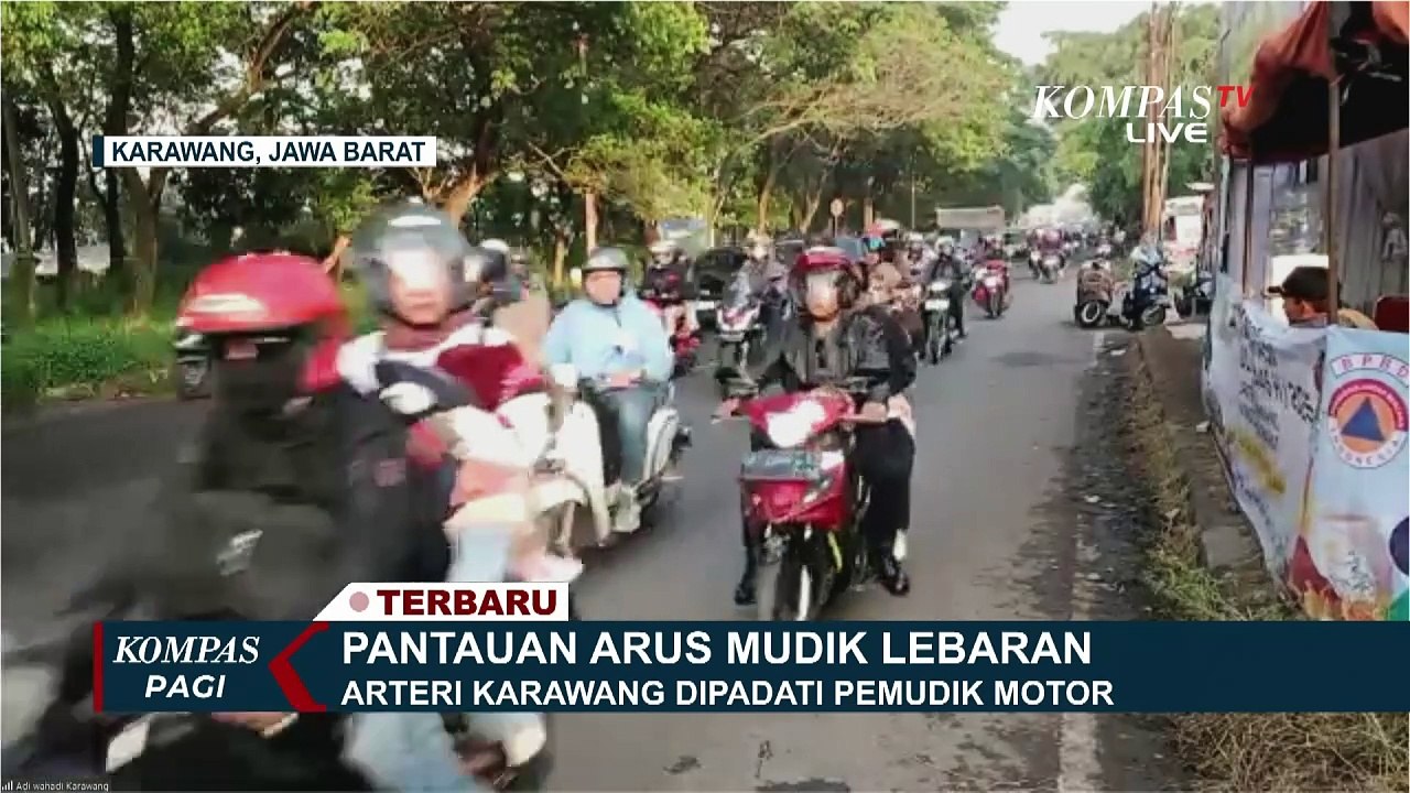 Terbaru! Kondisi Arteri Karawang Jabar Dipenuhi Pemudik Motor per Jumat 28 Maret 2025 Pagi