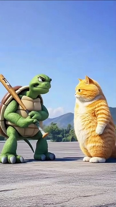 Cat😺 and Turtle🐢 Story... By AI CATS STORY.