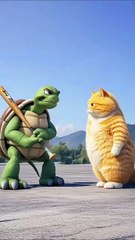 Cat😺 and Turtle🐢 Story... By AI CATS STORY.