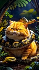 Cat😺 and Snake🐍 Story... By AI CATS STORY.