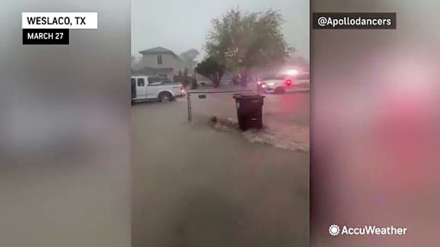 Floodwaters overtake Texas streets amid severe storms