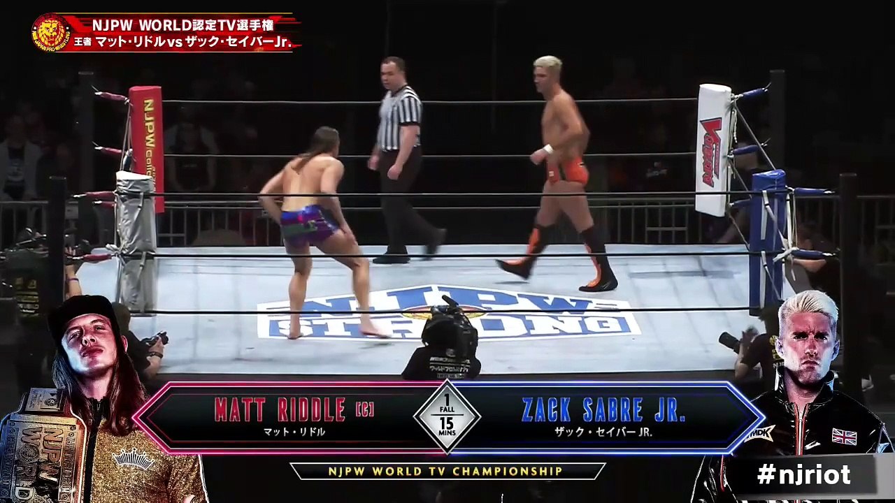 Matt Riddle vs Zack Sabre Jr. - NJPW WORLD TV CHAMPIONSHIP: WINDY CITY RIOT 2024 (4/12/2024)