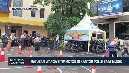 Ratusan Warga Titip Motor di Kantor Polisi Saat Mudik