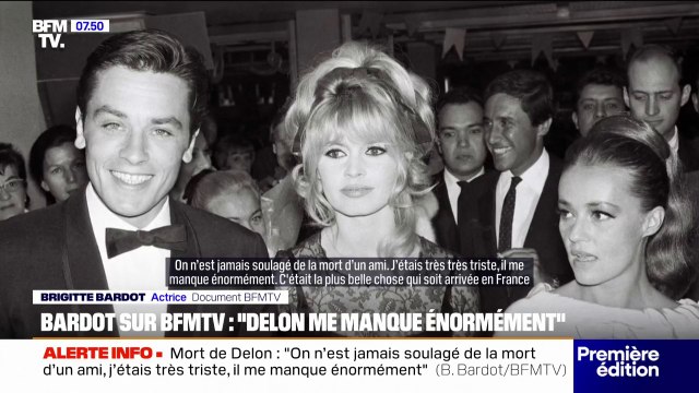 Il me manque énormément : Brigitte Bardot se confie sur la disparition d'Alain Delon