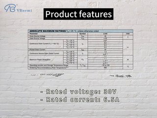 CPH3409-TL-E-VB is a SOT23 package N-Channel field effect MOS tube