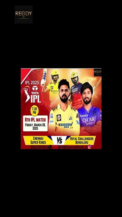 Game Day Preview With Reddy Anan ID : Chennai Super Kings Host Royal Challengers Bengaluru in Thrilling Encounter