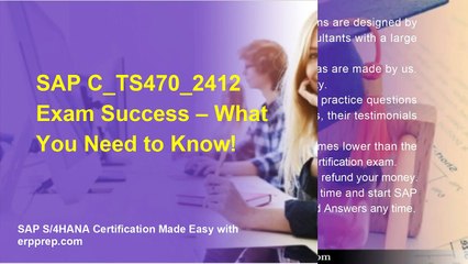 SAP C_TS470_2412 Exam Success – What You Need to Know!