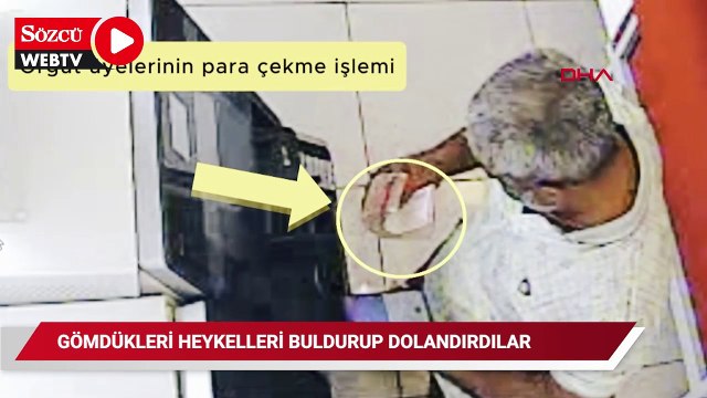 Define haritası çizip, gömdükleri sahte heykelleri buldurarak dolandırdılar