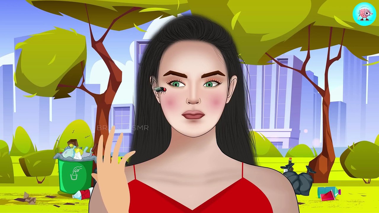 4. ASMR Remove botfly maggots found inside citizen's nose   Dental care animation   Braini ASMR