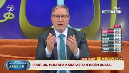 Prof. Dr. Mustafa Karataş ile Sahur Vakti - 28 Mart 2025